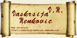 Vaskrsija Menković vizit kartica